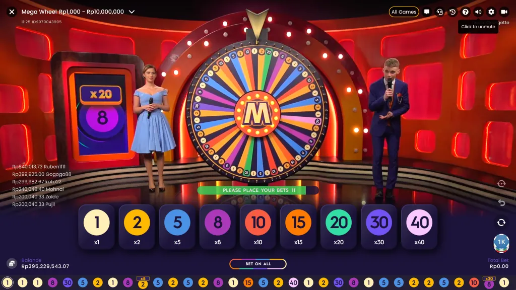 Mega Wheel: Main Seru Bareng Host Sambil Kejar Multiplier Raksasa.